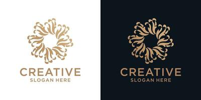 floreale ornamento logo design astratto vettore