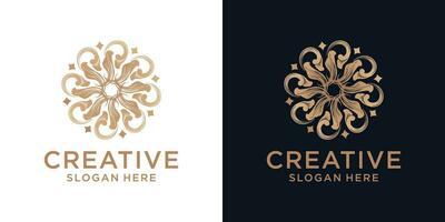 floreale ornamento logo design astratto vettore