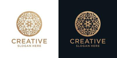 floreale ornamento logo design astratto vettore