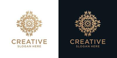 floreale ornamento logo design astratto vettore