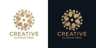 floreale ornamento logo design astratto vettore