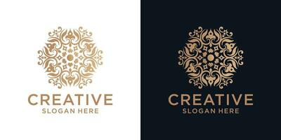 floreale ornamento logo design astratto vettore