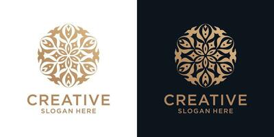 floreale ornamento logo design astratto vettore