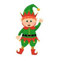 vettore illustrazione di un' Natale elfo.