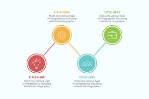 presentazione attività commerciale cerchio Infografica modello con 4 passo elementi. vettore illustrazione.