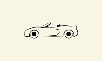 linea arte auto logo design vettore