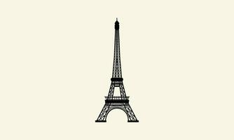 linea arte eiffel Torre logo vettore