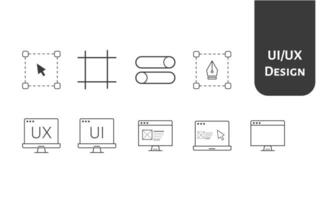UX ui linea icone, utente interfaccia design simboli vettore