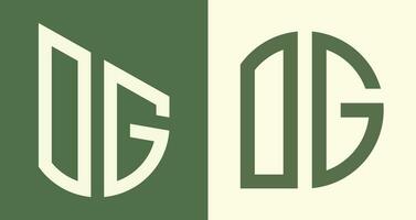 creativo semplice iniziale lettere og logo disegni fascio. vettore