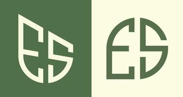 pacchetto creativo semplice di lettere iniziali es logo design. vettore