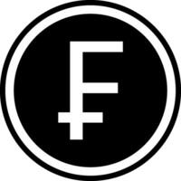 svizzero franco cartello, attraversato lettera f, chf, svizzero franco vettore
