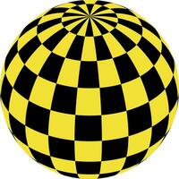 3d sfere modello, giallo nero piazze diverso proiezioni Taxi logo vettore