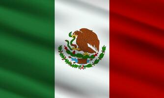 Messico bandiera 3d illustrazione sfondo vettore