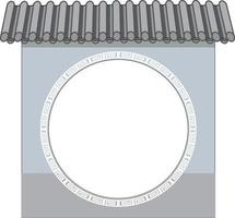 architettura cinese antica della parete isolata vettore