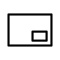miniplayer icona vettore simbolo design illustrazione
