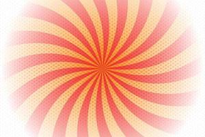 rosso, arancione sfondo a spirale pop art retrò illustrazione vettoriale disegno kitsch