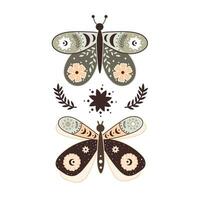 cartone animato illustrazione con farfalle vettore