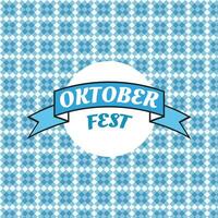 sfondo con oktoberfest scritte, vacanza ghirlanda zigoli vettore