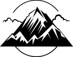 montagna, minimalista e semplice silhouette - vettore illustrazione