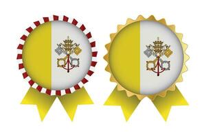 vettore medaglia impostato disegni di Vaticano città modello