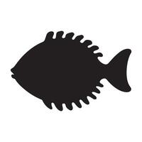 Pesce palla silhouette vettore