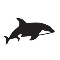 orca silhouette vettore