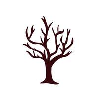 vettore silhouette di un' albero senza le foglie. icona o pittogramma. vettore illustrazione. vettore illustrazione