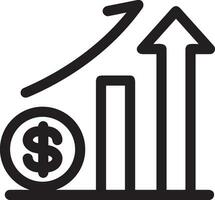 crescita attività commerciale icona simbolo vettore Immagine. illustrazione di il progresso schema Infografica strategia sviluppo design Immagine