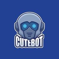 cutebot cartone animato portafortuna logo vettore