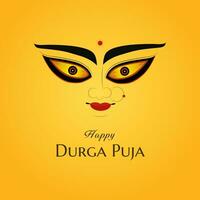 vettore contento Durga puja dea maa Durga viso nel contento Durga puja, dussehra, e Navratri celebrazione concetto per ragnatela striscione, manifesto, sociale media inviare, e aviatore pubblicità, ragnatela, striscione, posta,