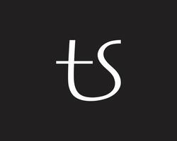 creativo lettera ts logo design vettore