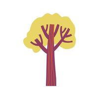 autunno albero nel piatto stile. mano disegnato vettore illustrazione