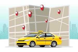 set di coloratissimi taxi auto servizio trasporto illustrazione vettoriale