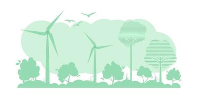 verde sfondo su il tema di verde energia e eco. vettore illustrazione.