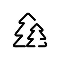 foresta vettore icona, schema stile icona, a partire dal avventura icone collezione, isolato su bianca sfondo.