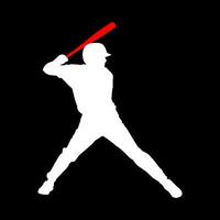 alto dettagli di baseball giocatore silhouette. minimo simbolo e logo di sport. in forma per elemento disegno, sfondo, striscione, sfondo, coperchio. vettore eps 10