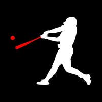 alto dettagli di baseball giocatore silhouette. minimo simbolo e logo di sport. in forma per elemento disegno, sfondo, striscione, sfondo, coperchio. vettore eps 10