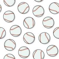 baseball senza soluzione di continuità modello su un' bianca sfondo. softball baseball sport icona vettore illustrazione