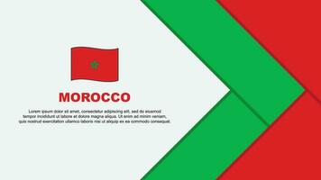 Marocco bandiera astratto sfondo design modello. Marocco indipendenza giorno bandiera cartone animato vettore illustrazione. Marocco illustrazione