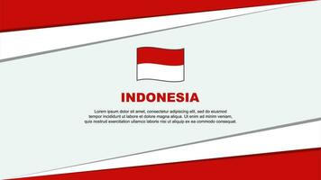Indonesia bandiera astratto sfondo design modello. Indonesia indipendenza giorno bandiera cartone animato vettore illustrazione. Indonesia bandiera