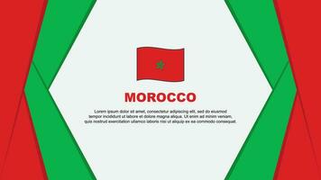 Marocco bandiera astratto sfondo design modello. Marocco indipendenza giorno bandiera cartone animato vettore illustrazione. Marocco bandiera