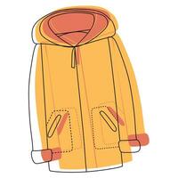 piatto stile inverno o autunno stoffa isolato su bianca sfondo. caldo cappotto vettore illustrazione per ragazzo prenotare, manifesto, promozione striscione. di stagione indumento, tessile e indossare. design arte disegno.