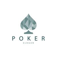 poker carta logo classico vettore gioco d'azzardo gioco design semplice simbolo modello