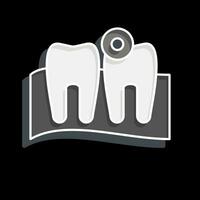 icona mal di denti. relazionato per corpo dolore simbolo. lucido stile. semplice design modificabile. semplice illustrazione vettore