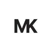 mk iniziali logo monogramma mk lettere vettore