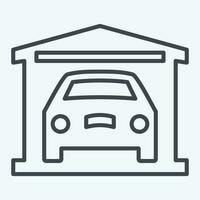 icona box auto. relazionato per auto ,settore automobilistico simbolo. linea stile. semplice design modificabile. semplice illustrazione vettore