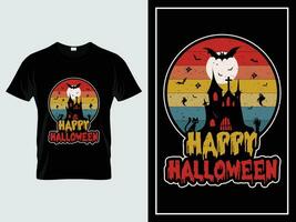 contento Halloween grafico t camicia design illustrazione vettore