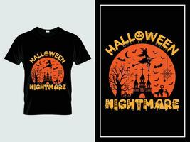 Halloween incubo grafico t camicia design illustrazione vettore