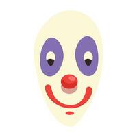 vettore raccapricciante clown viso su bianca sfondo