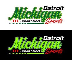 Michigan città Vintage ▾ sport, per Stampa su t camicie eccetera. vettore